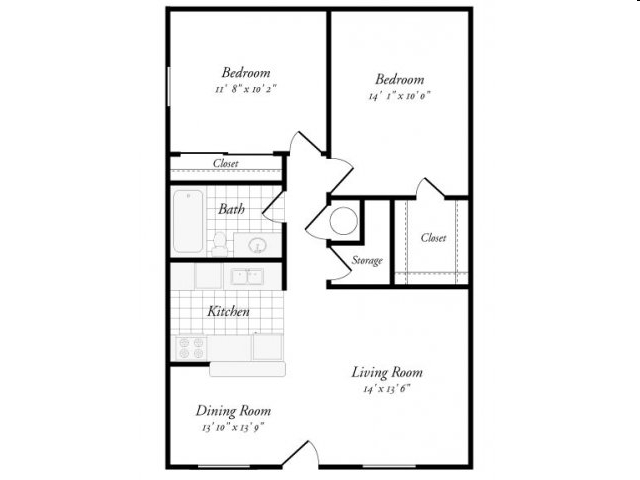 2BR/1BA - Donovan Village Apartments