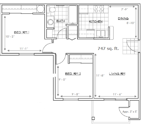 2BR/1BA - Providence Court