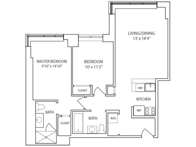 2BR/2BA - The Addison