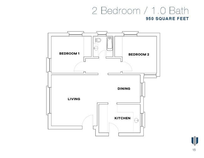 Yosemite Floor Plans_2 Bed - Yosemite Garden Apartments