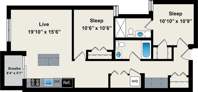 Floorplan - Reside on Jackson