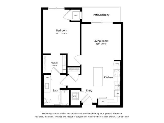 Floorplan - The Fern 55+ Apartments
