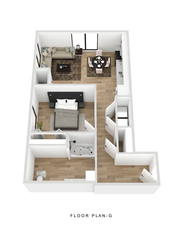 Floor Plan G - ADA 1 Bed/1 Bath - Fuller Park Flats