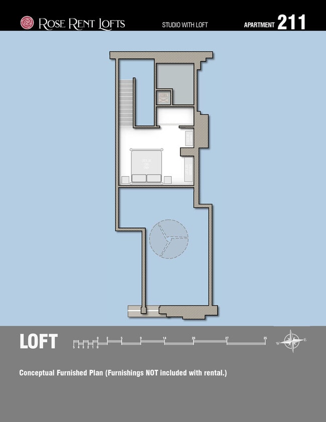 Loft Level (with furniture) - Rose Rent Lofts