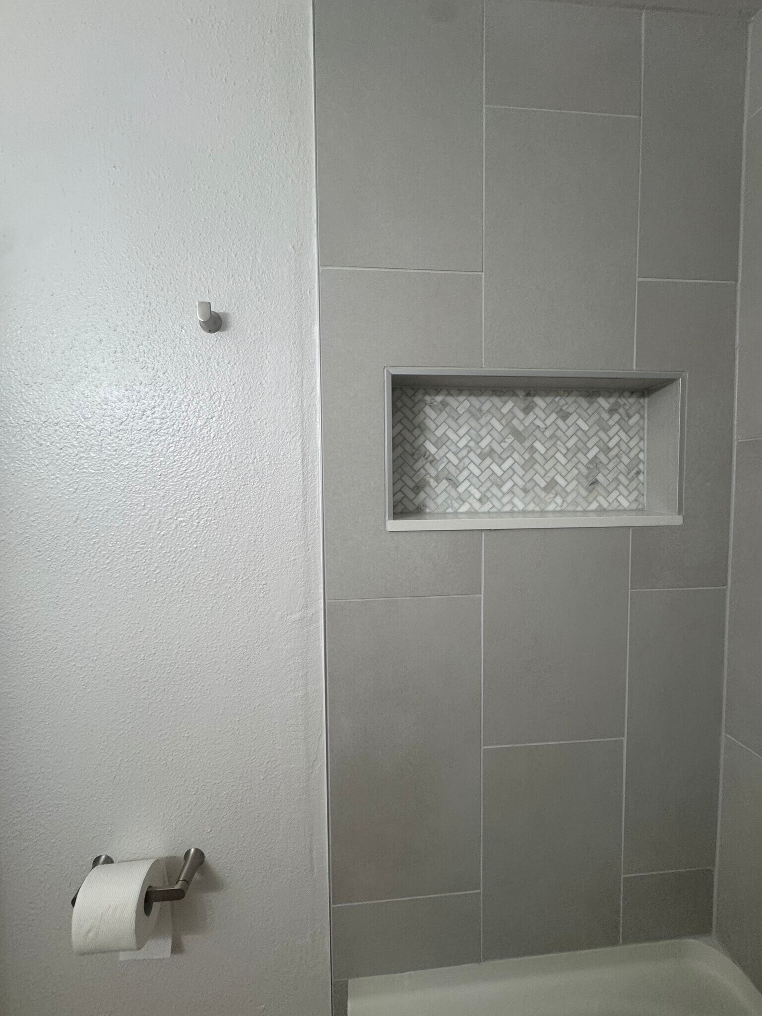 Marble shower niche - 3948 S Brandon St