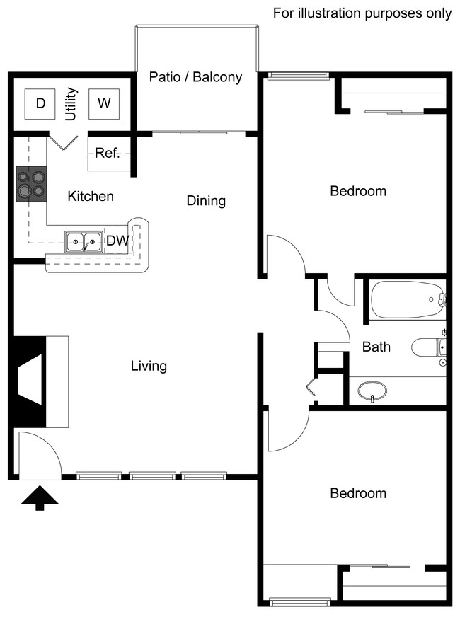 2 Bedroom, 1 Bath - Jamesbridge