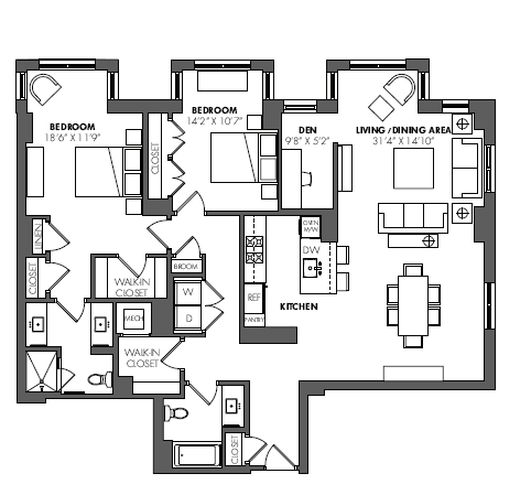 Floorplan - The Residences at Eastern Market