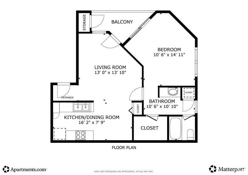 1BR, 1BA - 650SF - Val Vista Gardens Apartments