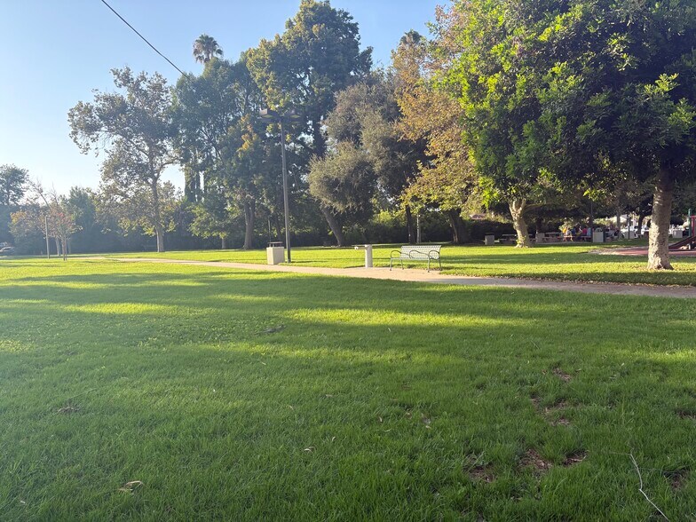 park down the block - 607 S Beachwood Dr