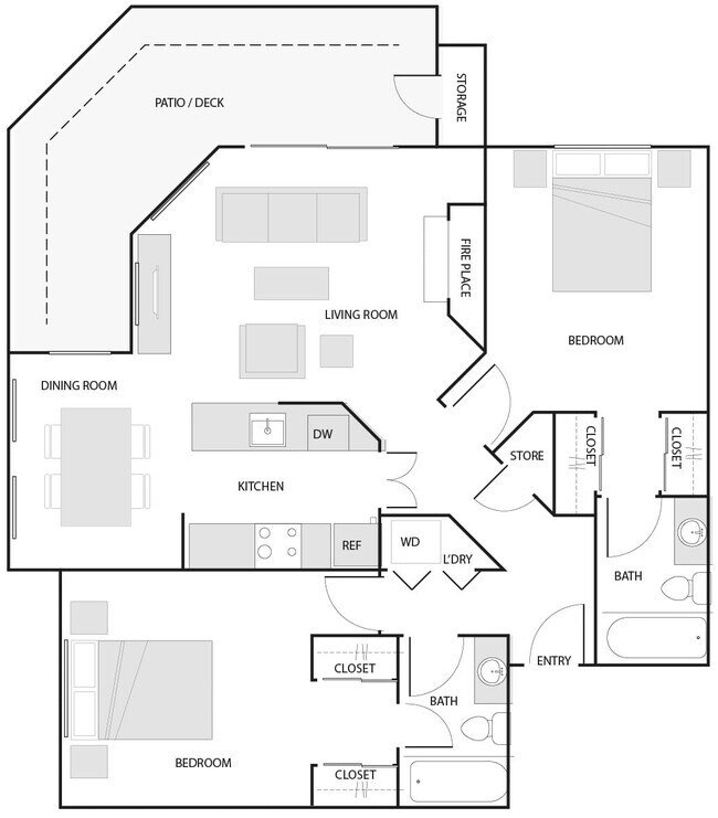 Floorplan - Indian Creek Apartments