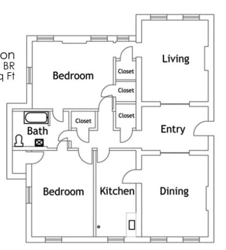 2BR/2BA - The Roanoke