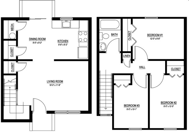 3BR/1BA - Dorchester Square Apartments