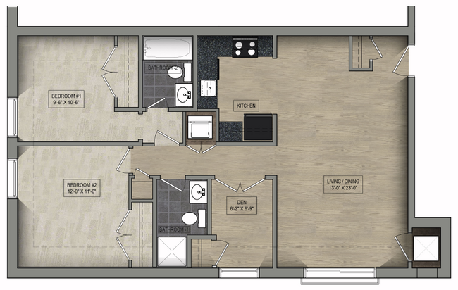 Floorplan - Parkway Overlook Apartments