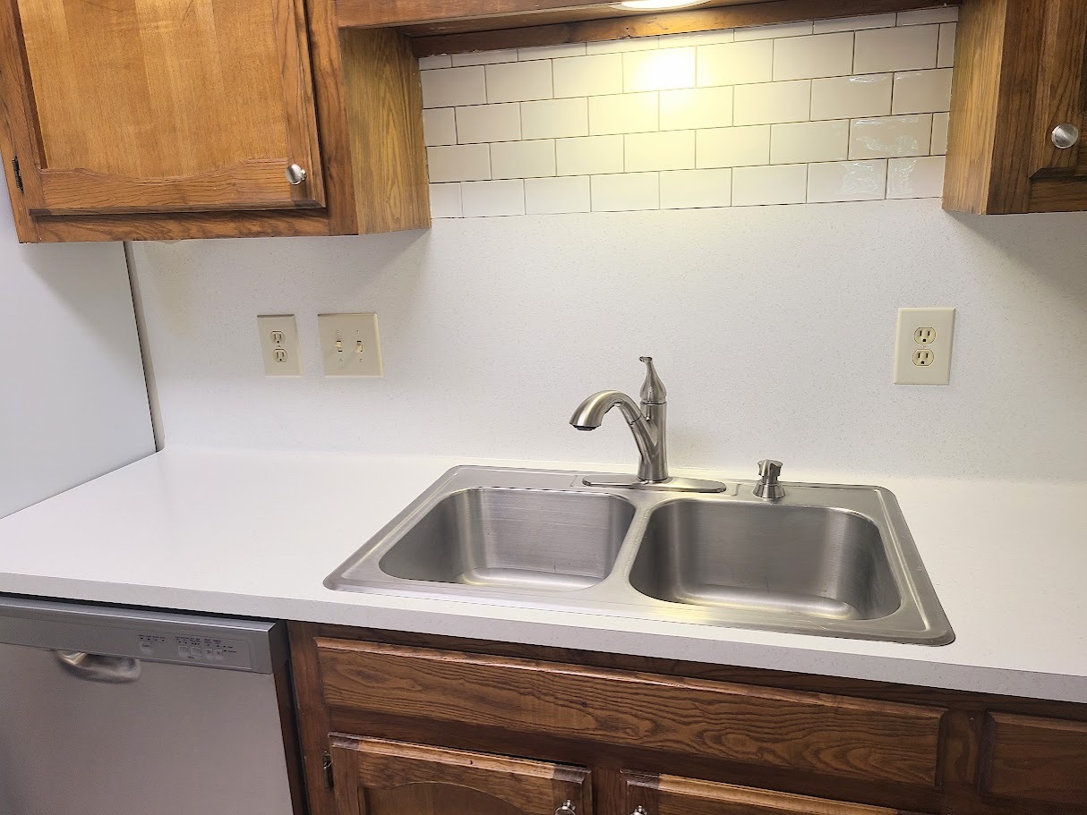 Spacious counter on either side of sink with new dishwasher - 12439 Coursey Blvd