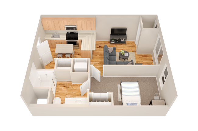 A1: 1BD | 1BA | 486 SF - Radius