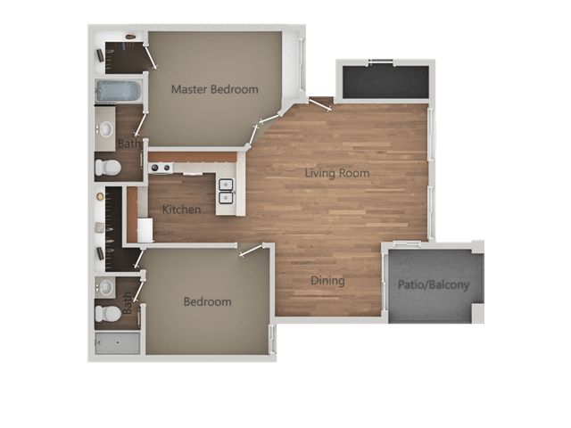 Floorplan - Rio Seco Apartments