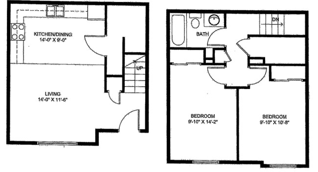 2BR/1BA - Quail Hollow Townhomes