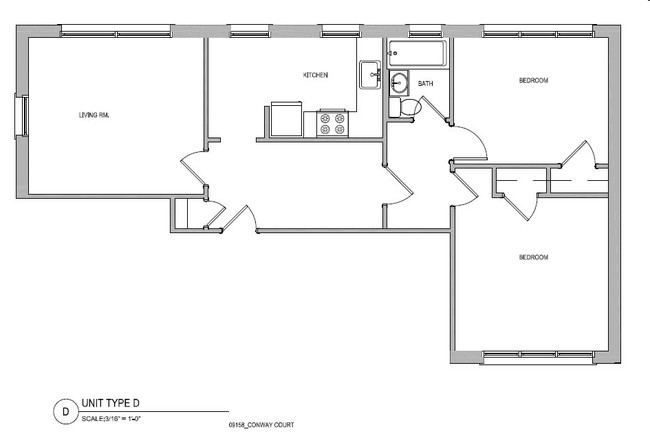 2BR/1BA - Conway Court Apartments