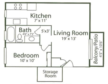 Floorplan - Village Gardens Apartments