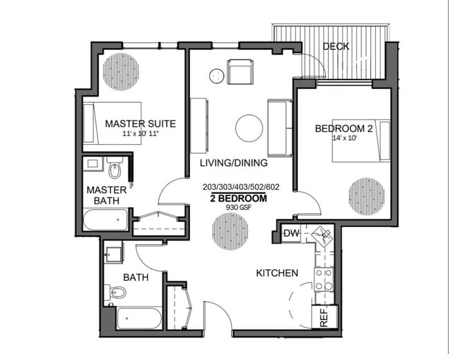 Floorplan - Walter Huntington Apartments