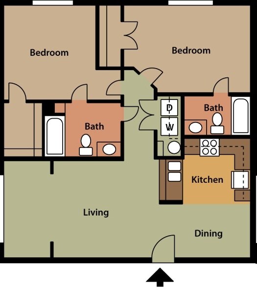 2BR/2BA - Swathmore Court Apartment Homes