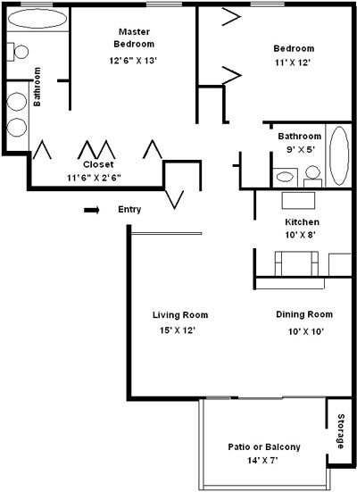 2BR/2BA - Cedar Glen Apartments