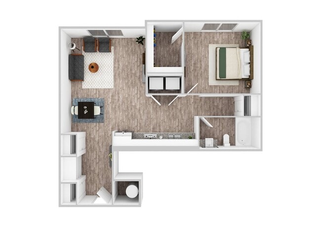 1 Bedroom | 1 Bath | 857 SF - Cyan Craig Ranch Apartments