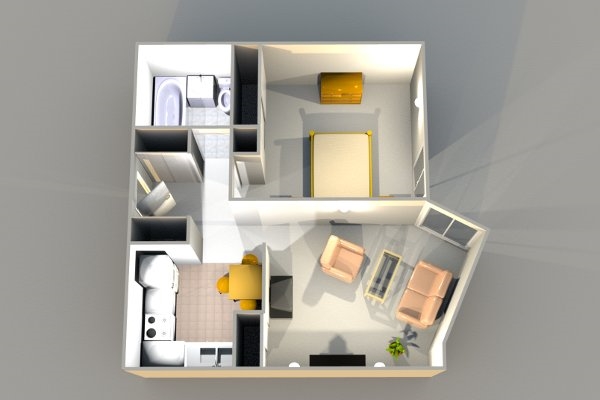 Floorplan - Skyrise Apartments