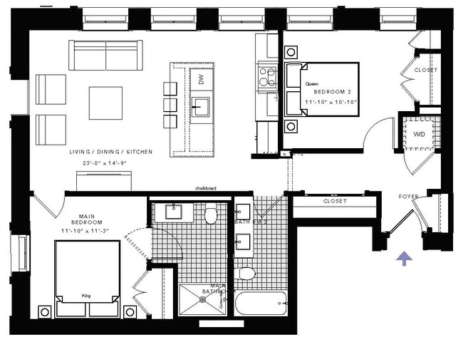 Floorplan - Peabody School Apartments