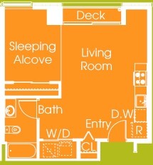 Open 1 Bedroom - Aspira