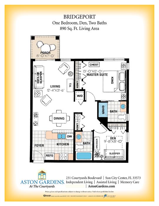 Floorplan - Aston Gardens At The Courtyards Senior Living