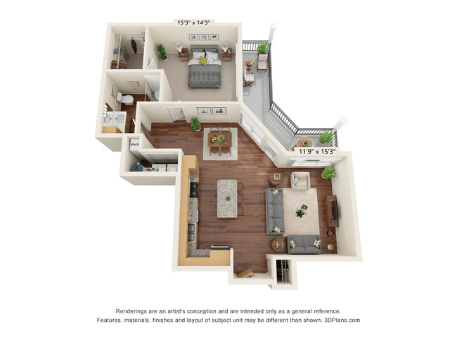 Floorplan - Haven at Congaree Pointe 55+ Apartments