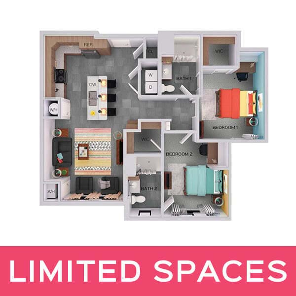2x2 Top Floor - Limited Spaces - The Altitude