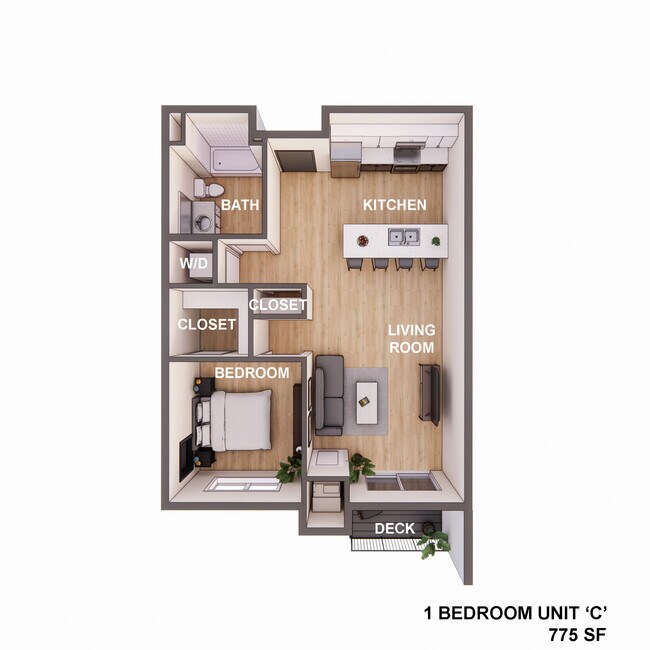 One Bed One Bath - Stone Haven Apartments