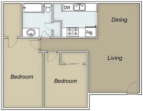 2 BD/1 BA - Estates at Spring Branch