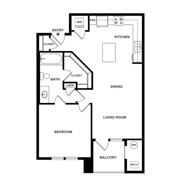 Azalea - 1x1 Floor Plan - Verdant at Green Valley