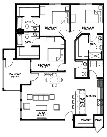 Floorplan - Fairway Flats