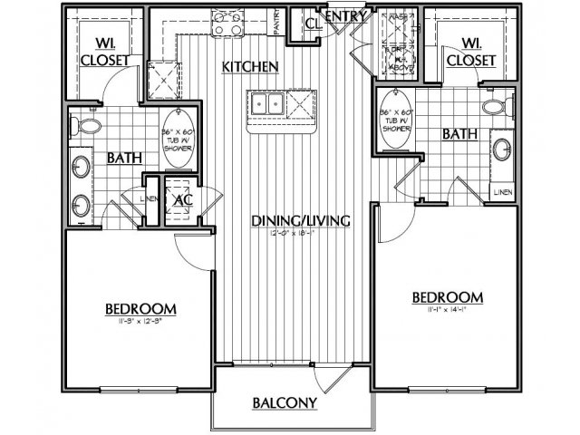 B1.1 â?? Two bedroom, two bath home with 1,041 s.f - CityVista Apartments