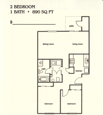 2BR/1BA - Sierra Springs Apartments