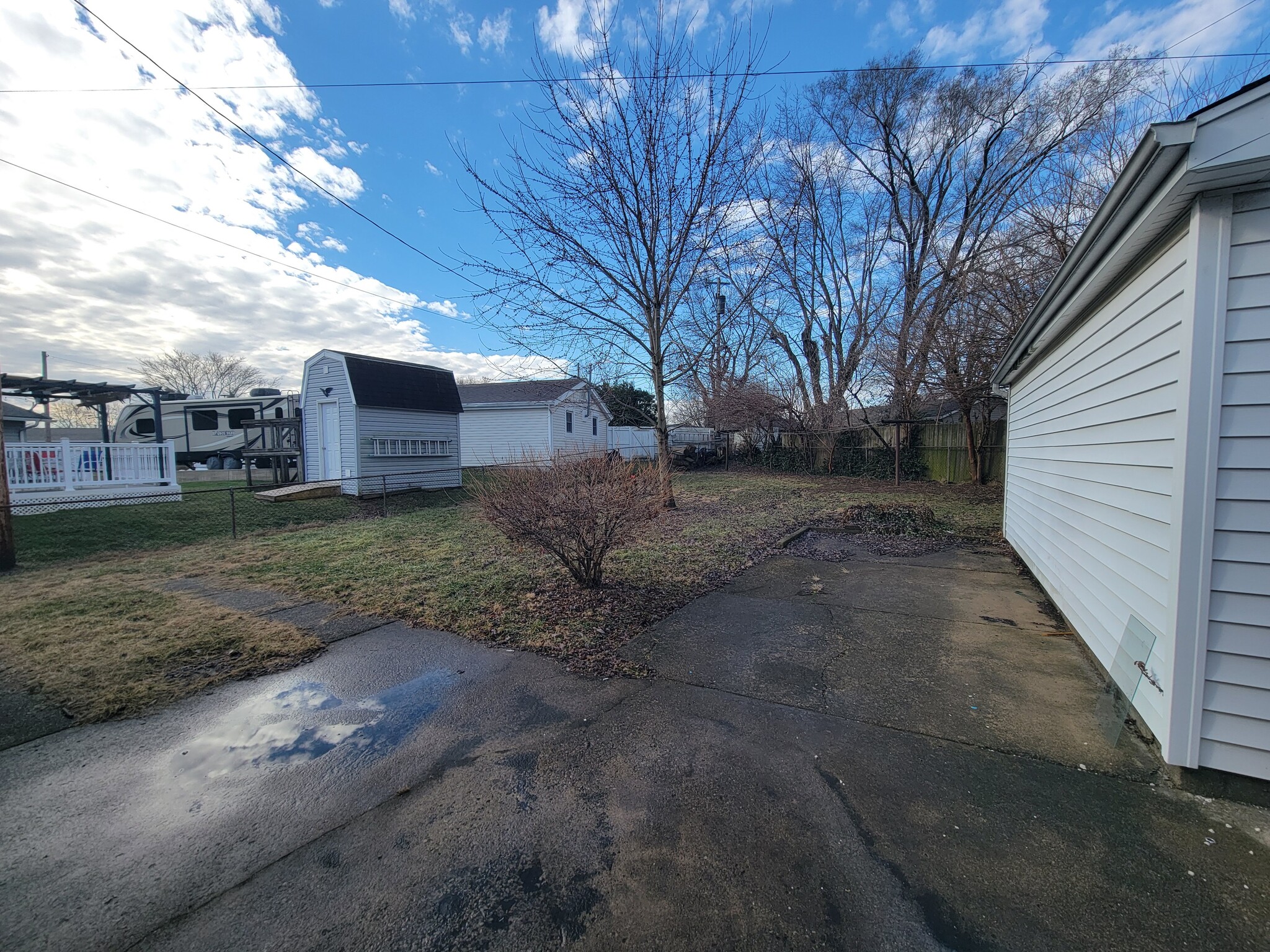 large, fenced backyard - 228 Franklin Ave