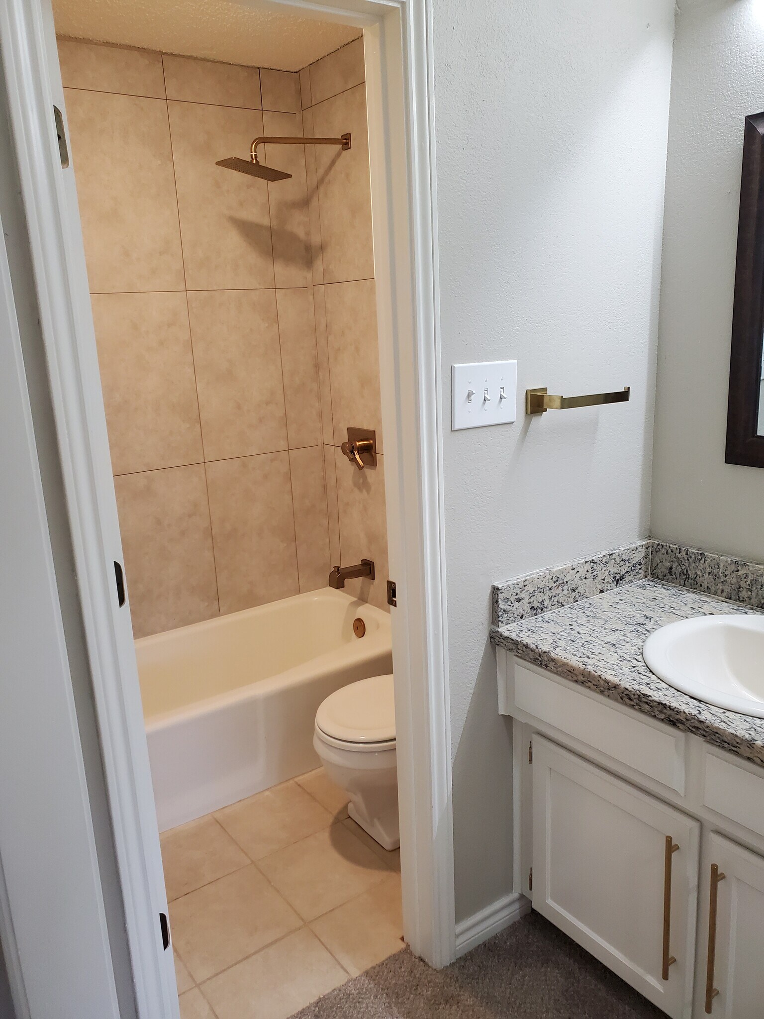 Vanity open to second bedroom - 106 N Troy Ave