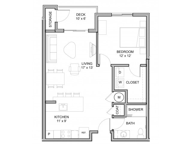 1 bed - Coryell Commons