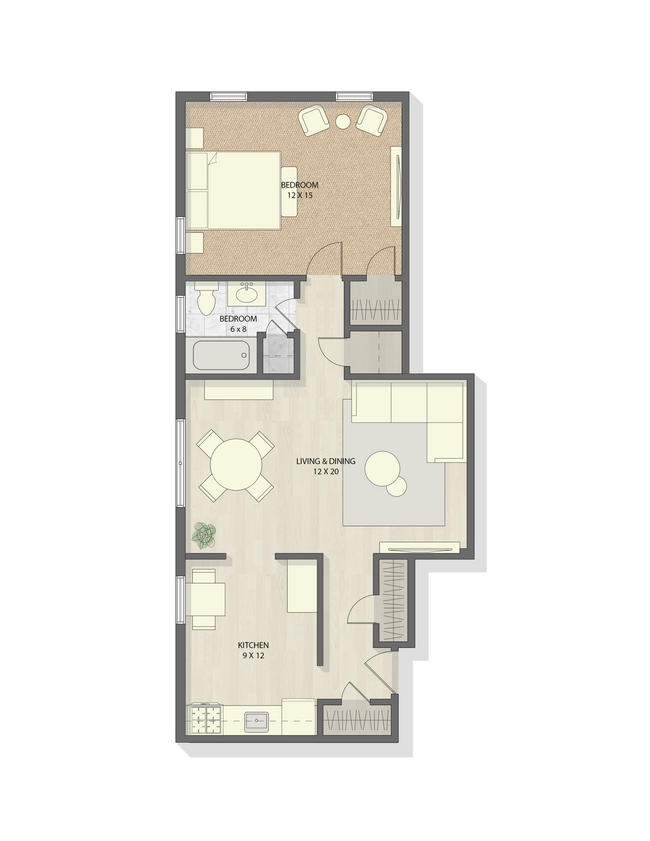 Explore this stylish floor plan designed for modern urban living. - Stenton Gardens