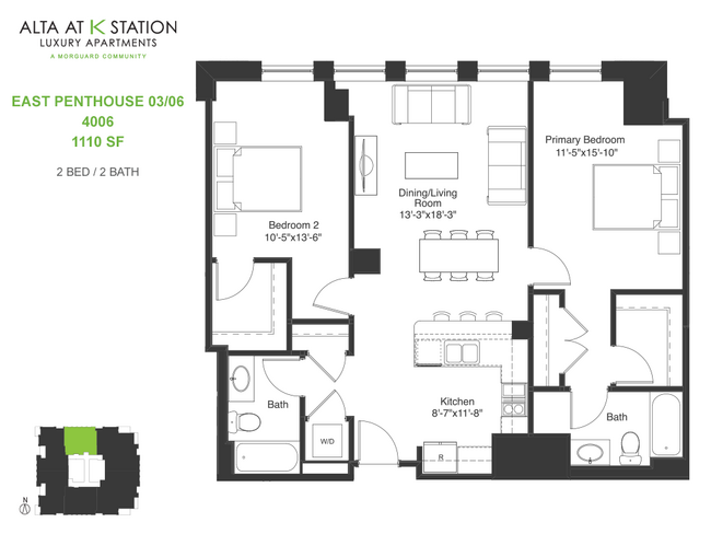 East Penthouse 03 & 06, Suite 4006 - Alta at K Station