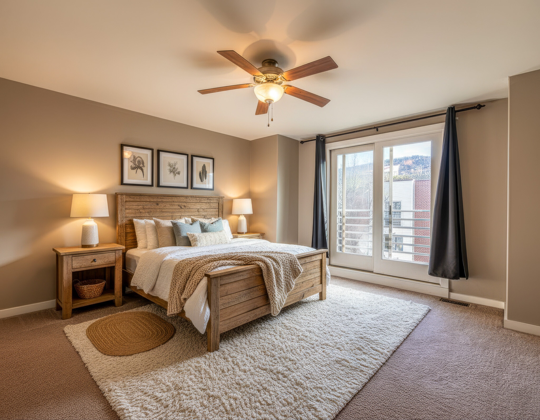 AI-staged Bedroom 2 - 1013 Linden Ave