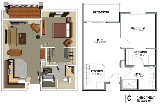 1BR/1BA - Crestview Senior Living