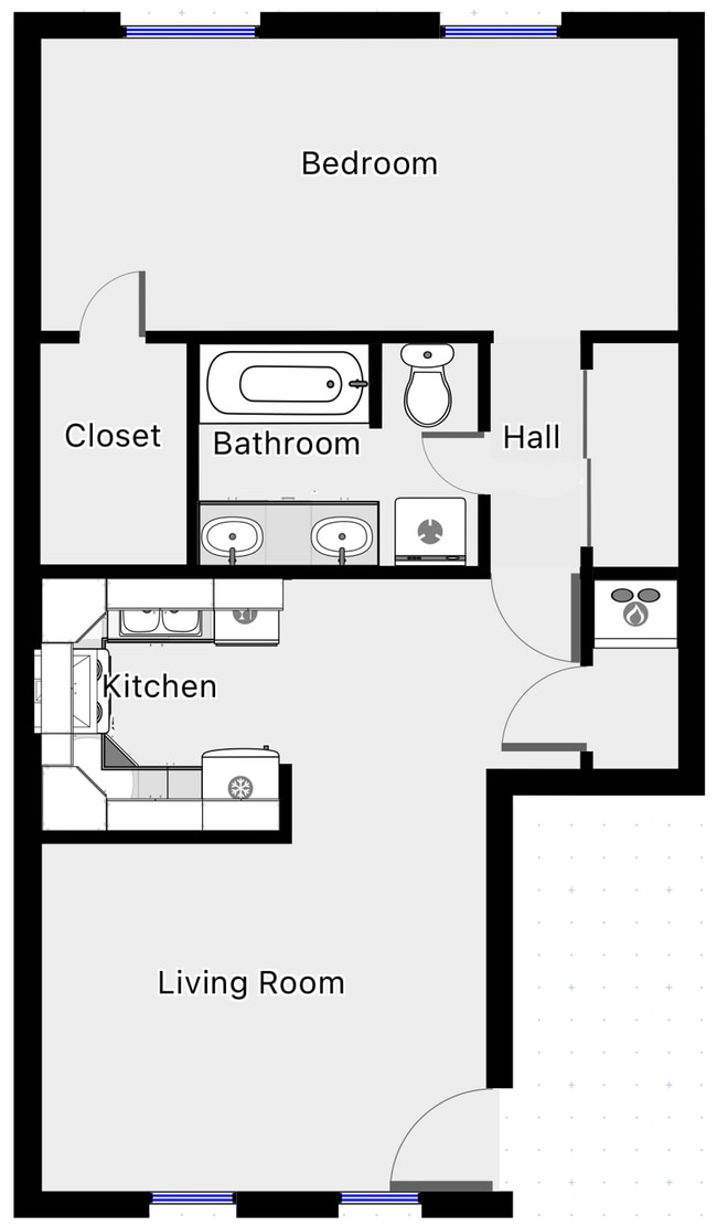 Floorplan - Club View Apartments