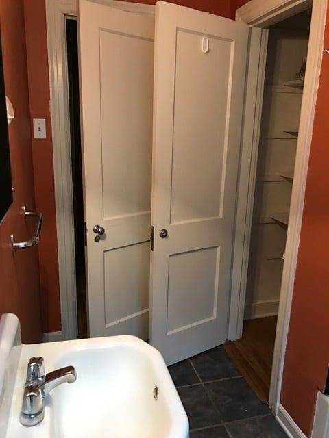 bathroom linen closet - 2289 Monroe Ave