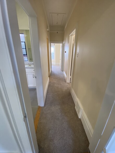 Carpeted hallway to bedrooms - 328 Utah St