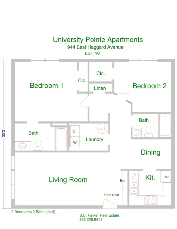 2BR/2BA - University Pointe Apartments